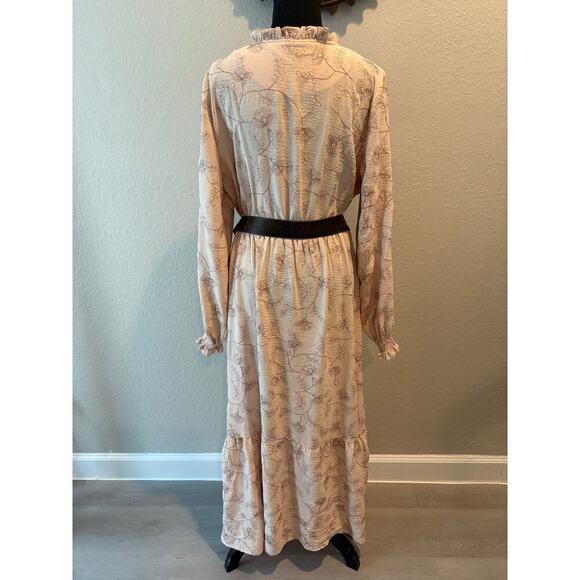 REFKA Tiered Prairie Dress Floral Sz12 Equestrian Fairy Cottage Ranch Southern - Picture 2 of 10